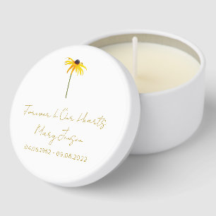 Black eyed susan Funeral Mini Candle Favors