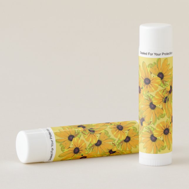 Black-Eyed Susan Garden Flowers Floral Lip Balm (Front)