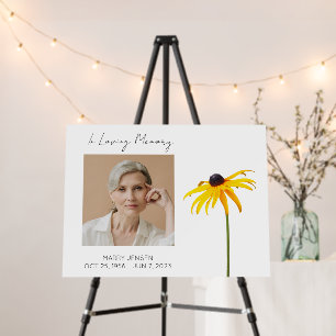 Black eyed susan Memorial Photo Funeral Foam Board