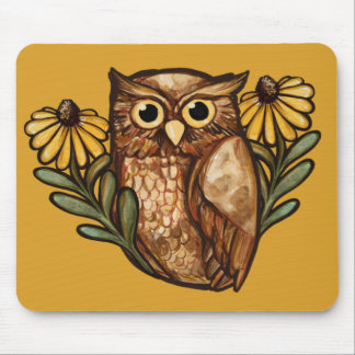 Black Eyed Susan Owl Flower Owls                   Mouse Pad