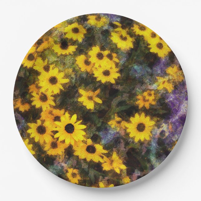 Black Eyed Susan Paper Plates (Front)