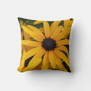Black-eyed Susan Photo Yellow Garden Throw Pillow