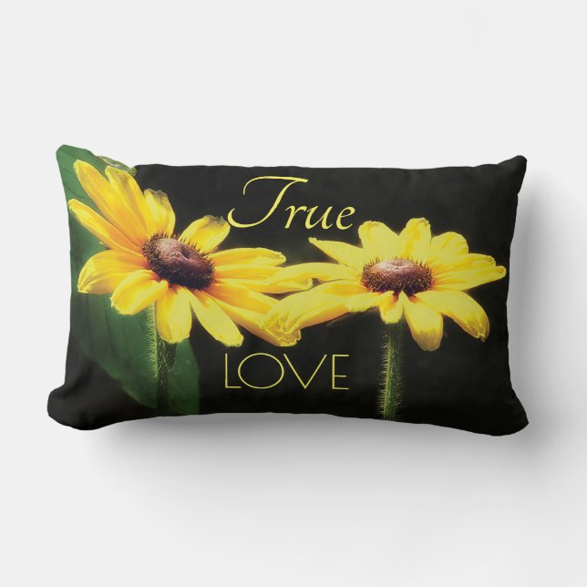 Black Eyed Susan Photograph True Love Lumbar Pillow (Front)