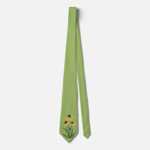 Black Eyed Susan Watercolor Daisy Art cute daisies Neck Tie