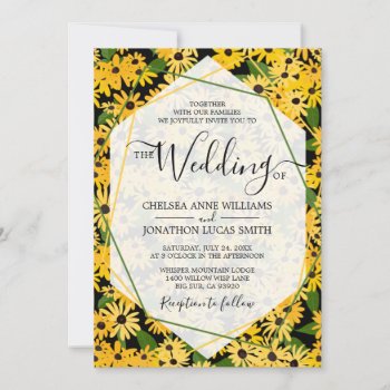 Black Eyed Susan Wedding Invitation by prettypicture at Zazzle