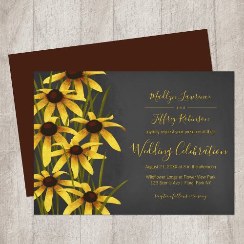 Black Eyed Susan wedding Invitation