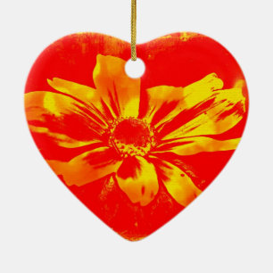 Black-Eyed Susan Wildflower - Digital Art Ceramic Ornament
