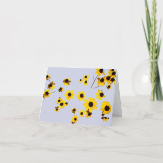 Black eyed Susan wildflower on blank background Thank You Card