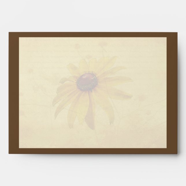 Black-Eyed Susan Wildflower & Quotation Envelope (Front)