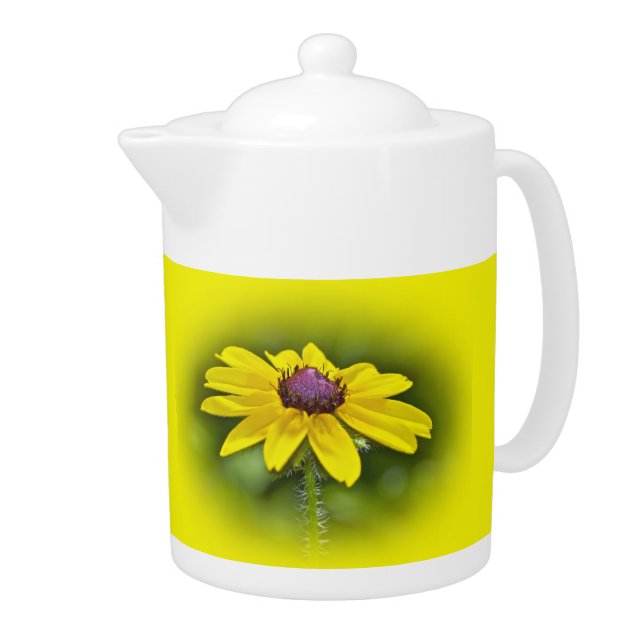 Black-Eyed Susan Wildflower Teapot (Right)