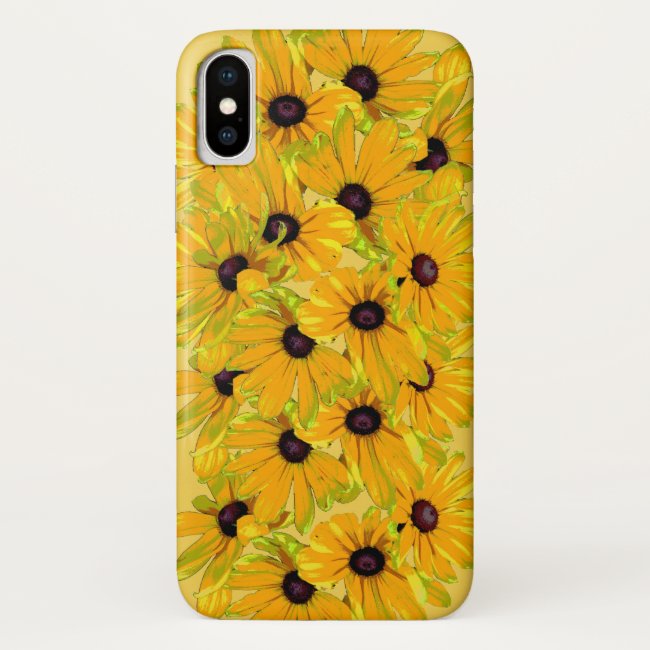 Black Eyed Susan Yellow Floral iPhone X Case
