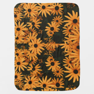 black eyed susans baby blanket