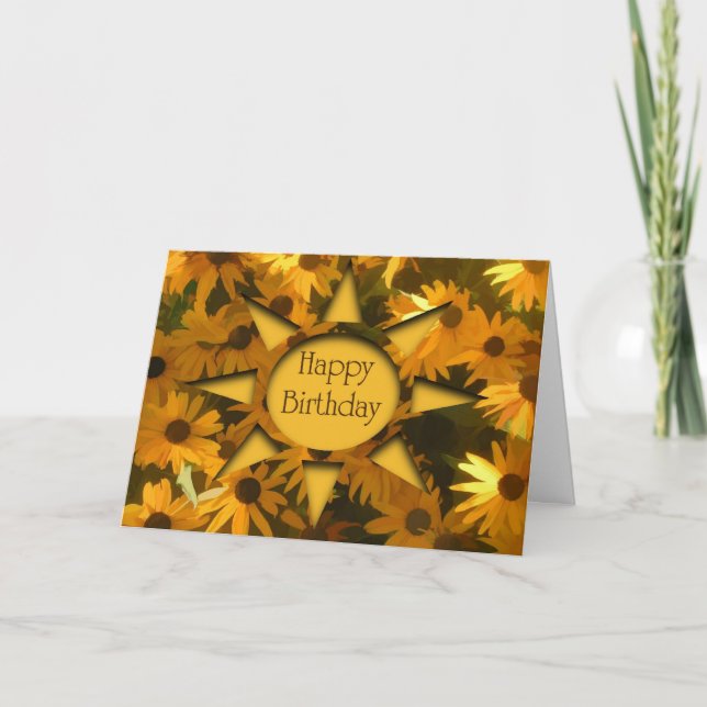 Black Eyed Susans Birthday Card (Front)