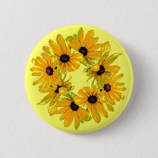 Black-eyed Susans Button (Front)
