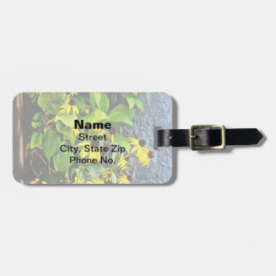 Black Eyed Susans By Stone Wall Luggage Tag