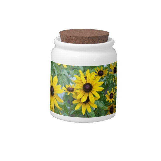 Black Eyed Susans Candy Jar (Left)