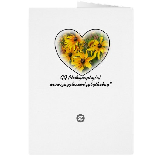 Black Eyed Susans Card (Back)