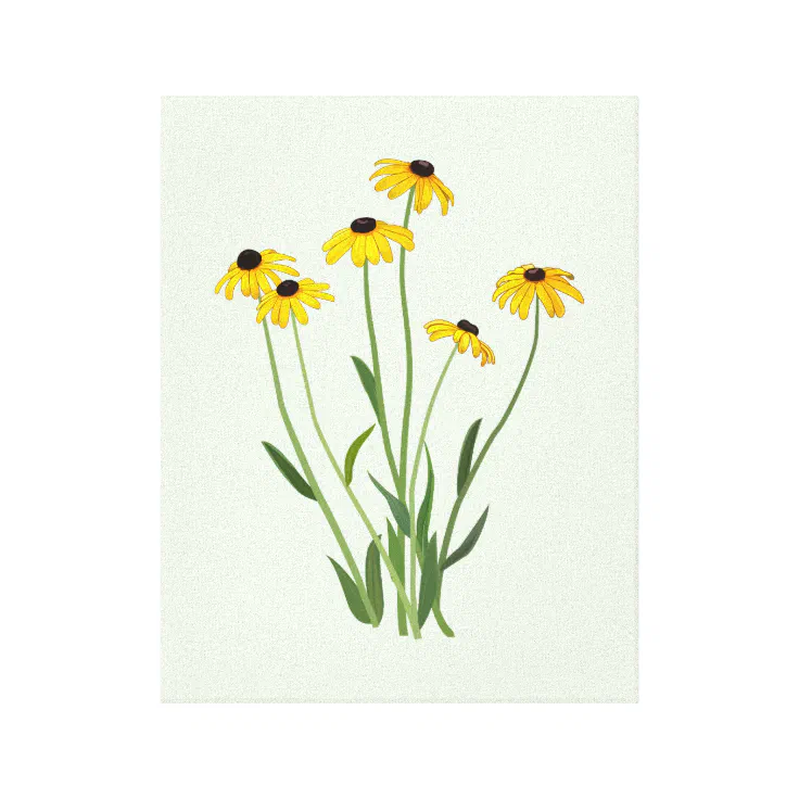 black eyed susan flower painting