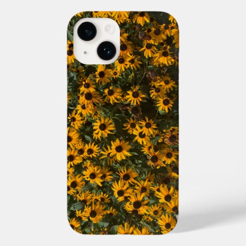 Black eyed Susans Flowers Black Yellow Floral Case_Mate iPhone 14 Case