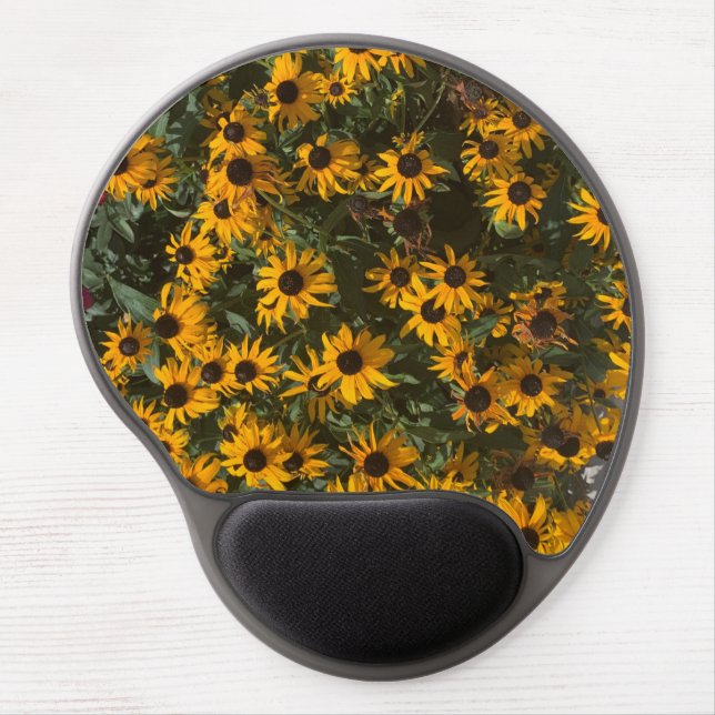 Black eyed Susan's Flowers, Floral, Photography  Gel Mouse Pad (Front)