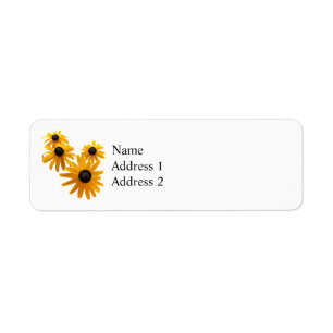 Black Eyed Susans Heart Label
