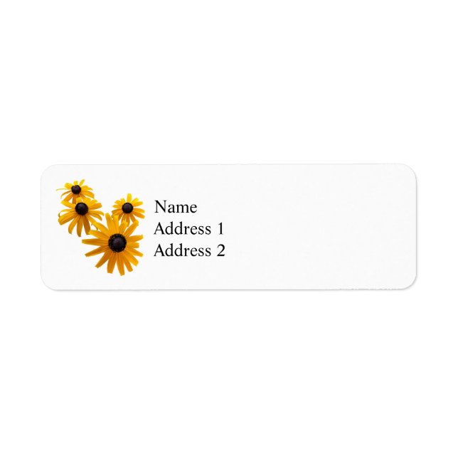 Black Eyed Susans Heart Label (Front)