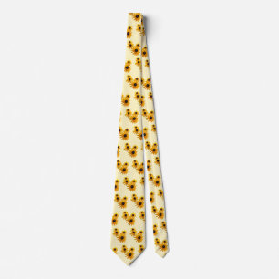 Black Eyed Susans Heart Neck Tie
