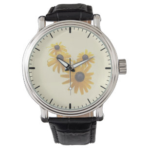 Black Eyed Susans Heart Watch