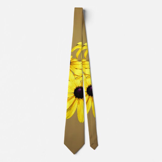 Black-Eyed Susans in a Row Neck Tie (Front)