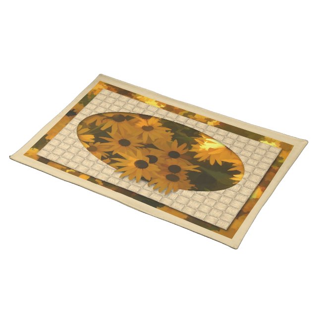 Black Eyed Susans Placemat (On Table)