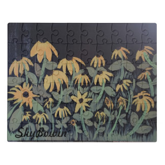 black eyed susans poster jigsaw puzzle