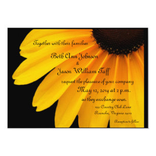 Black And Yellow Wedding Invitations Zazzle