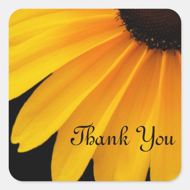 Black Eyed Susans  Theme Square Sticker (Front)
