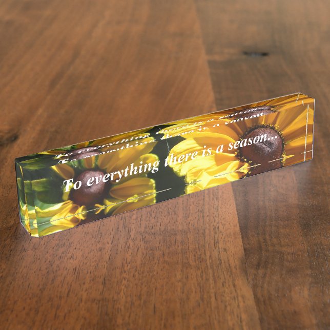 Black Eyed Susans with Saying Nameplate (Side)