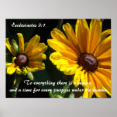 Black Eyed Susans With Scripture Verse Poster | Zazzle