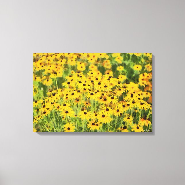 Black Eyed Susans Wrapped Canvas Art Print (Front)