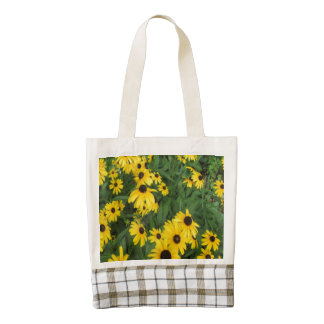 Black Eyed Susans Yellow Green Zazzle HEART Tote Bag
