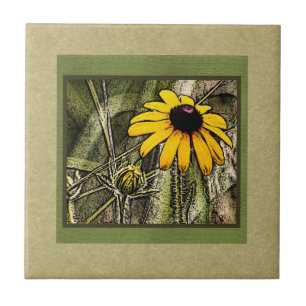 Black eyed Susie Tile