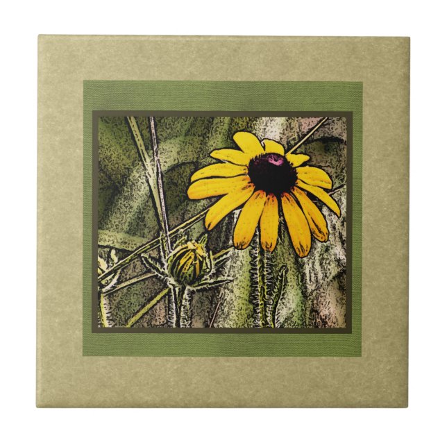 Black eyed Susie Tile (Front)