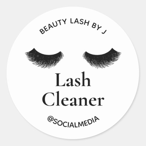 Black Eyelash Extension Cleaner Shampoo Label