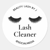 Black Eyelash Extension Cleaner Shampoo Label