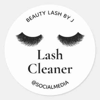 Black Eyelash Extension Cleaner Shampoo Label