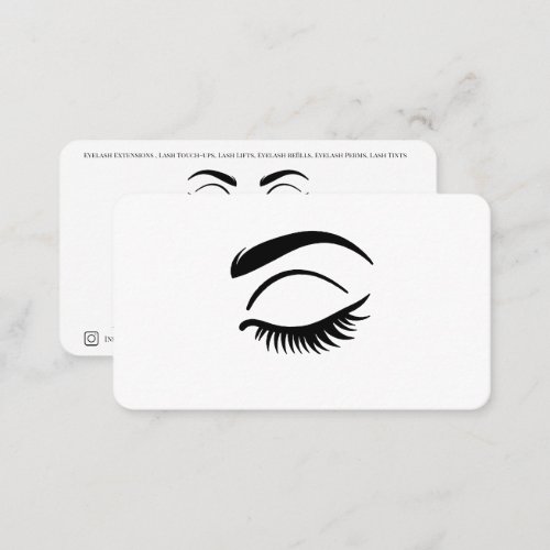 Black Eyelashes Lashes Beauty Lash Business Card