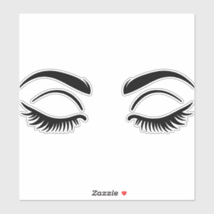 Black Eyelashes Lashes Beauty Lash Sticker