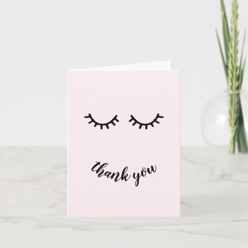 Black Eyelashes Thank You Card