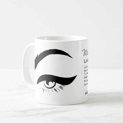 Black Eyeliner lash extension henna make up icon Coffee Mug