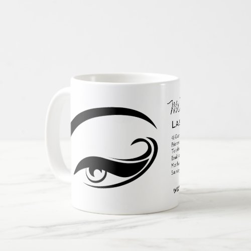 Black Eyeliner lash extension henna make up icon Coffee Mug