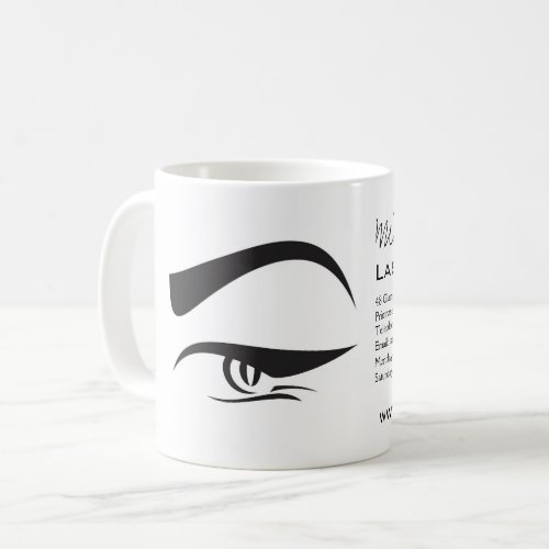 Black Eyeliner lash extension henna make up icon Coffee Mug