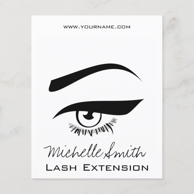 Black Eyeliner lash extension henna make up icon Flyer (Front)