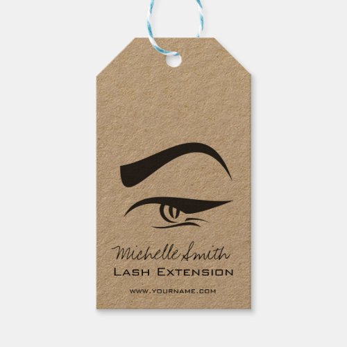 Black Eyeliner lash extension henna make up icon Gift Tags